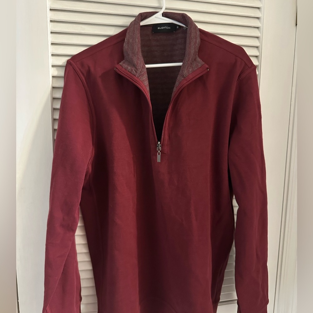 Bugatchi sport quarter zip reversible pullover nwot